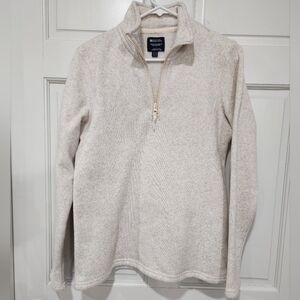 Cozy Half-Zip Pullover Sweatshirt - Cream